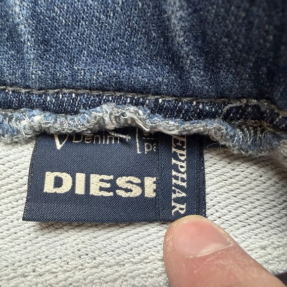 Diesel Jogg Jeans Men 32 Blue Tepphar-NE Slim Carrot Stretch Distressed 0800E - Picture 8 of 15